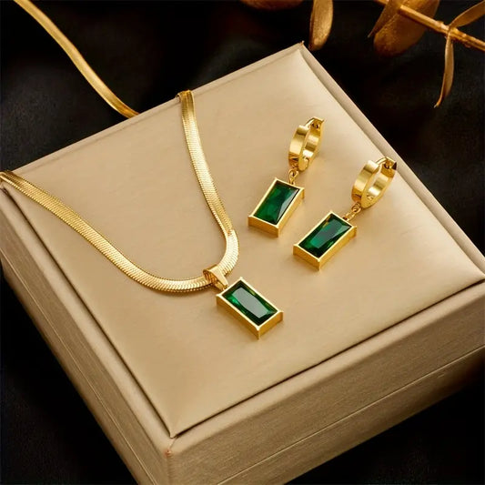 Elegantes Iselotte Verdain Gold Schmuckset