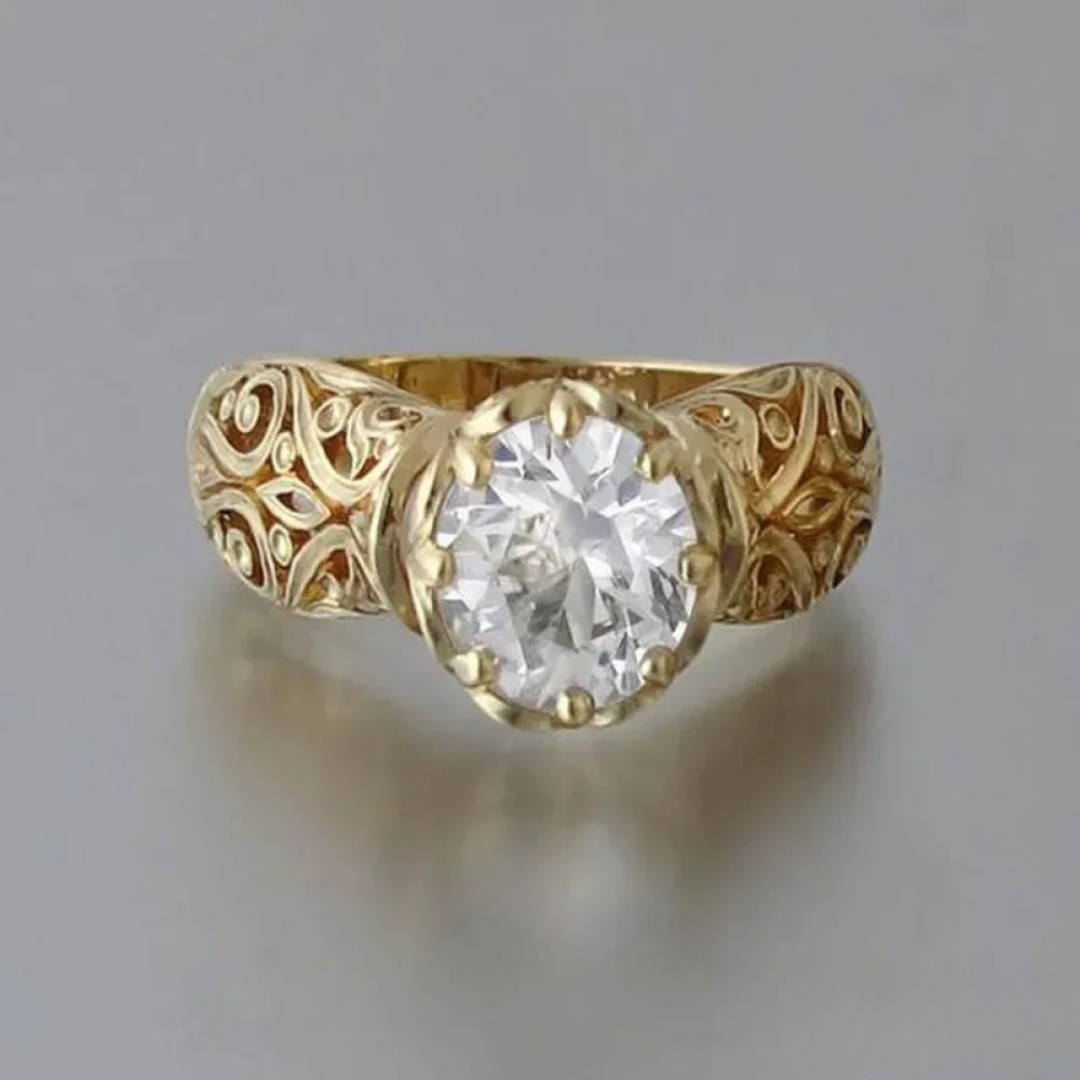 Eleganter weißer Zirkonia-Ring