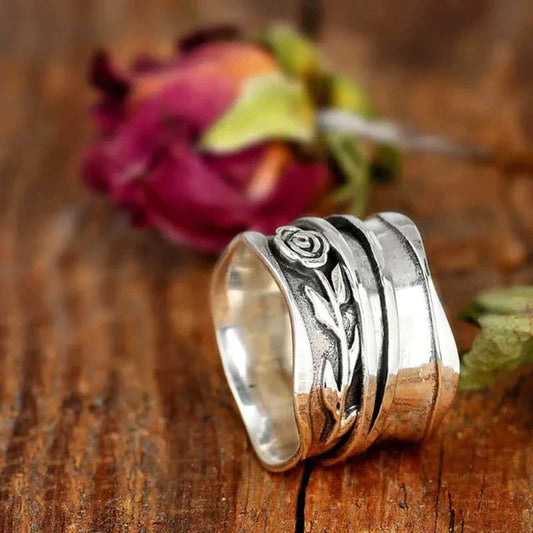Vintage Silber Blütenring