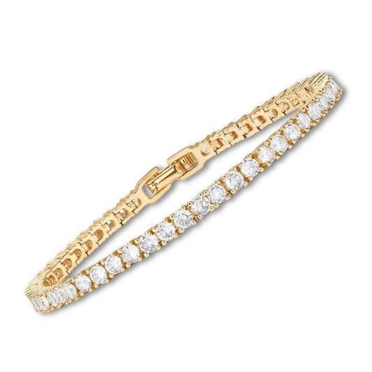 Elegantes klassisches Gold-Tennisarmband