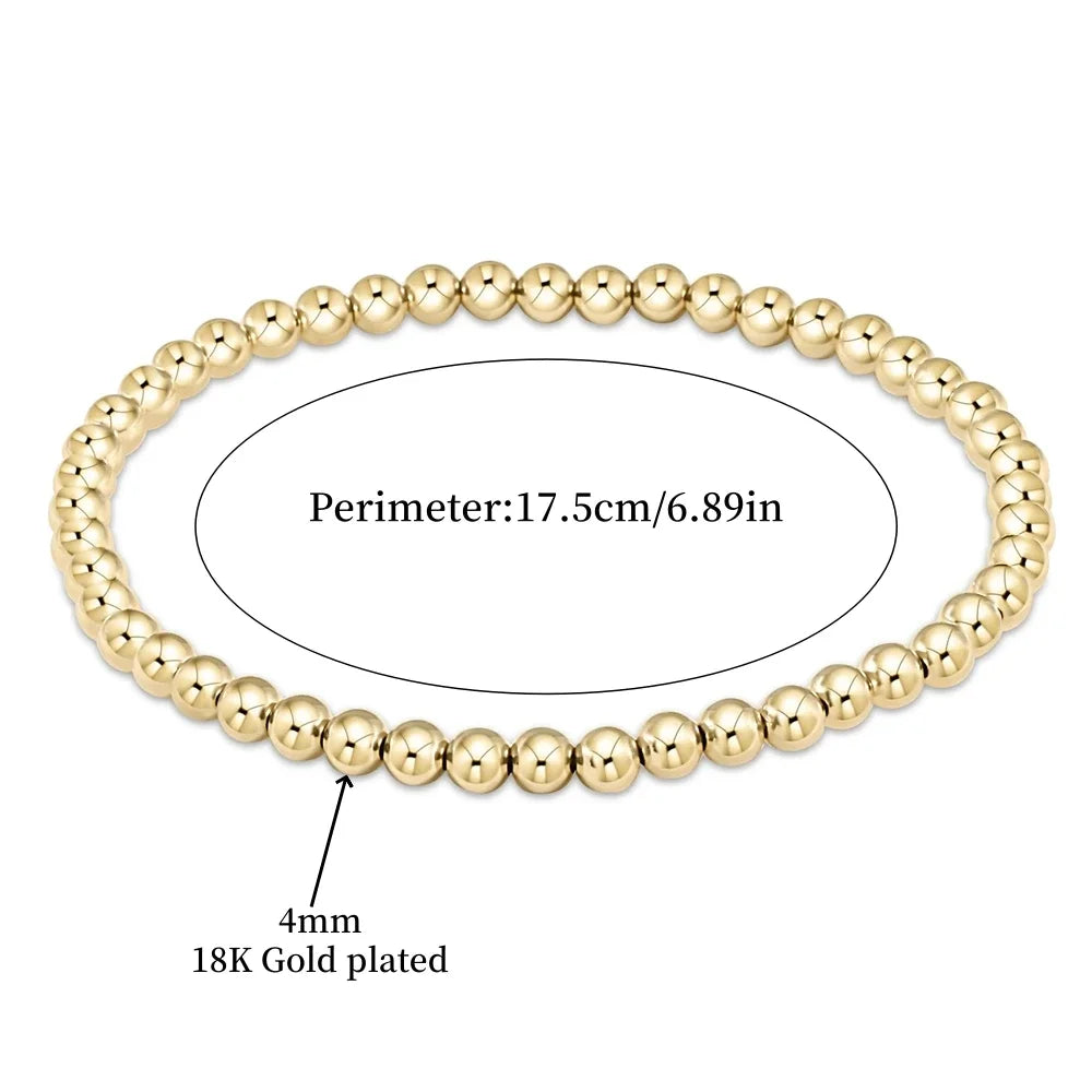 Schickes Gold Türkis Perlenarmband