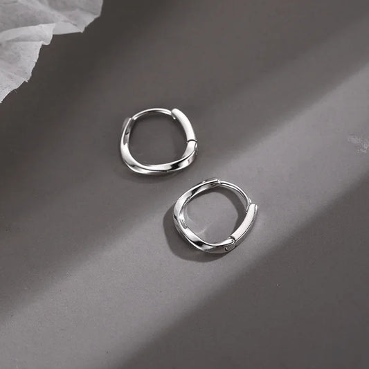 Ohrringe aus Sterlingsilber mit runder Einlage