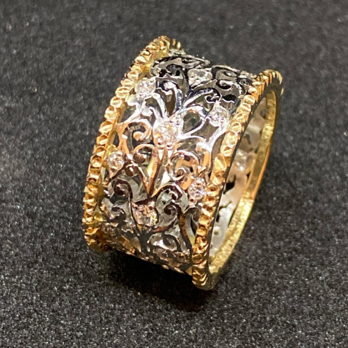 Mika - Vintage Zirkonia Efeu Ring