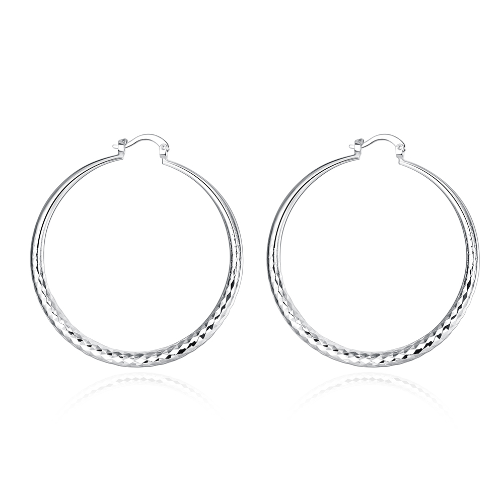 Ohrringe aus Sterlingsilber mit kreisförmigem Hoop