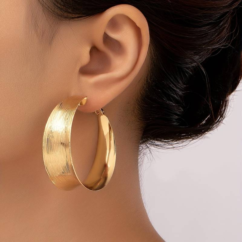 Vintage Goldene Hoops Ohrringe