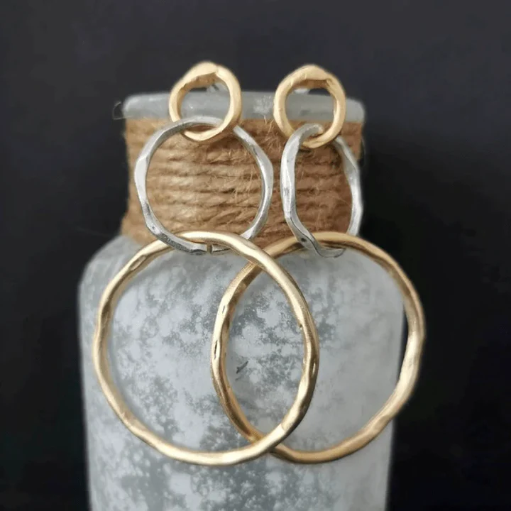 Vintage Gold- und Silber-Ohrringe