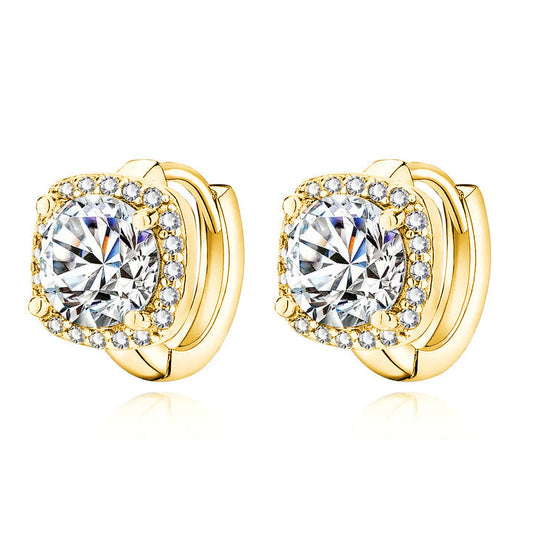 Chic Nadine Gold Quadratische Ohrringe