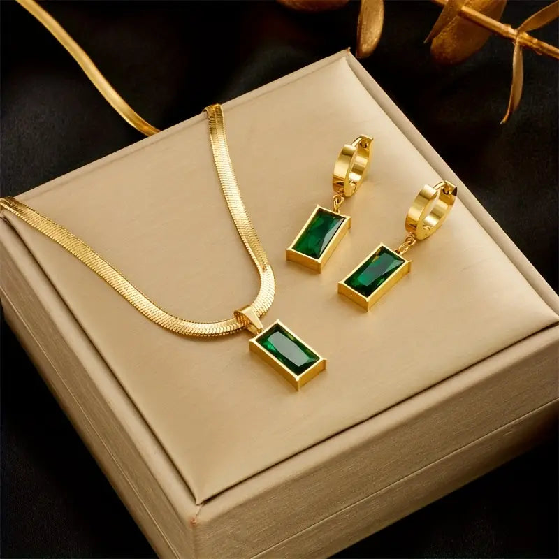 Elegantes Iselotte Verdain Gold Schmuckset