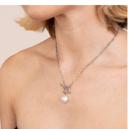 Collier en argent et perles d'eau douce Eva