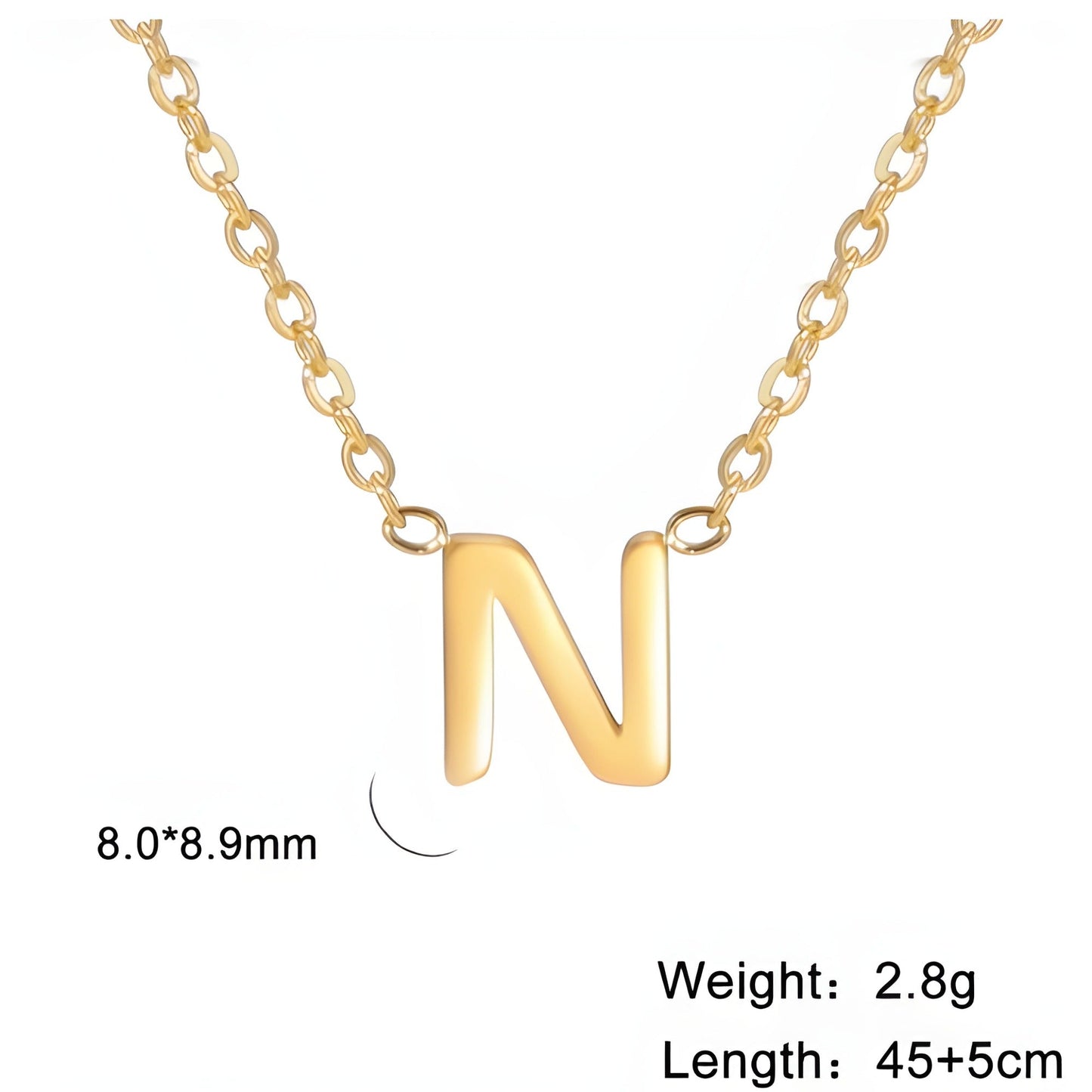 Chic Liebesbrief Gold Initialen Halskette