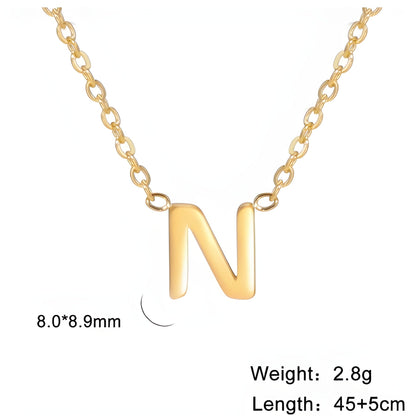 Chic Liebesbrief Gold Initialen Halskette