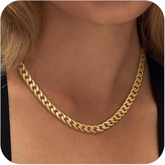 Anspruchskette aus massiven Gold-Cuban-Links