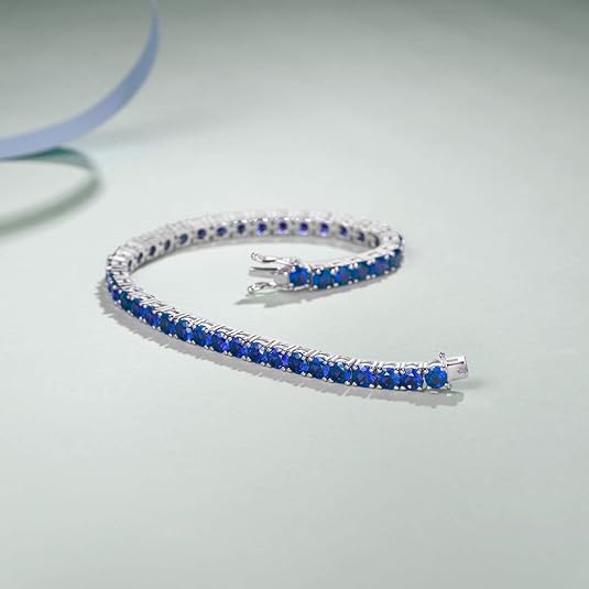 Bracelet de tennis en saphir