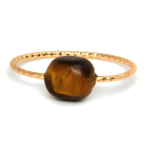 Dünner Ring mit bunten Steinen