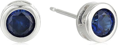 Saphir-Besatz Ohrstecker