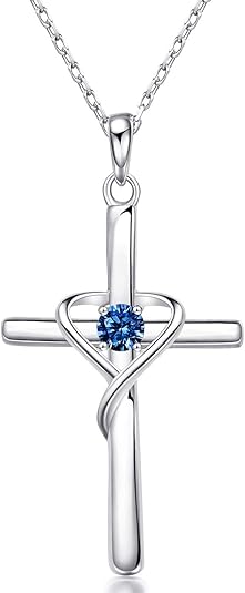 Saphir Kreuz Halskette