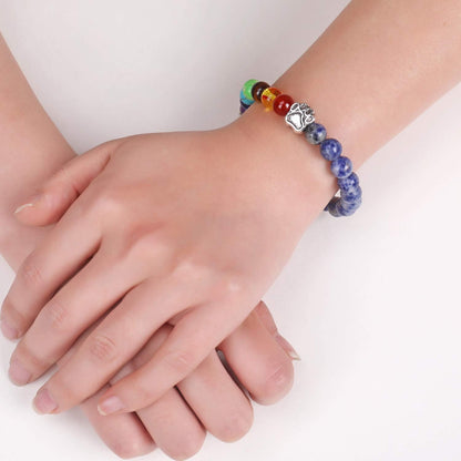 Regenbogenbrücke Gedenkarmband – 7 Chakra Perlen Geschenk für den Verlust eines Haustiers