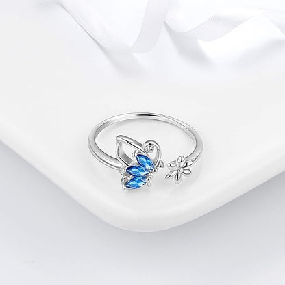Bague papillon en saphir
