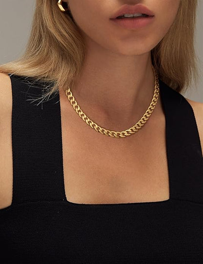 Anspruchskette aus massiven Gold-Cuban-Links