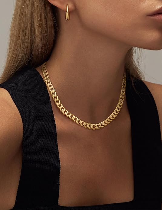Anspruchskette aus massiven Gold-Cuban-Links