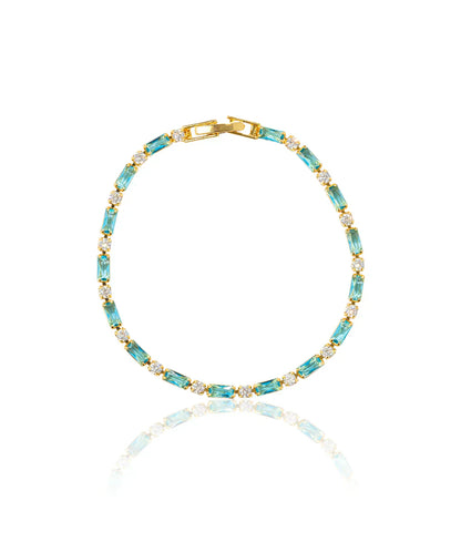 Elegantes Armband aus natürlichem Türkis und Gold