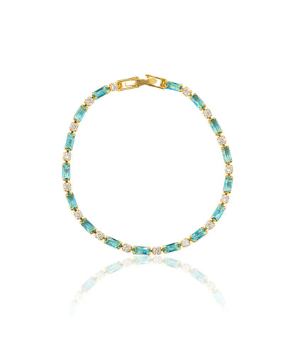 Zeitloses Gold Armband aus natürlichem Türkis