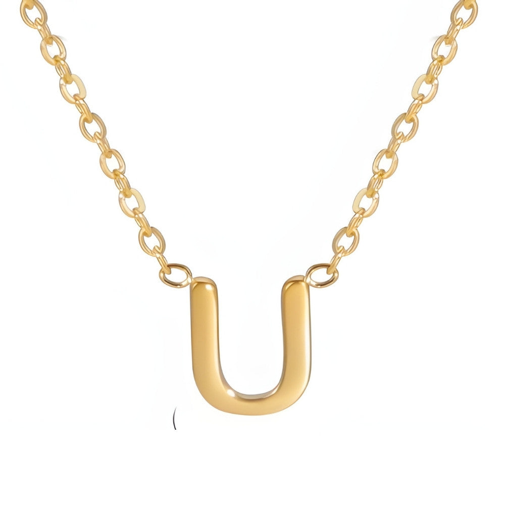 Chic Liebesbrief Gold Initialen Halskette