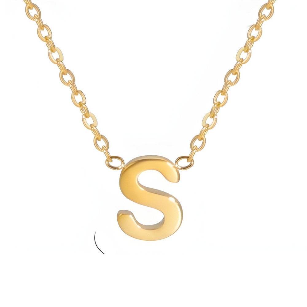Chic Liebesbrief Gold Initialen Halskette