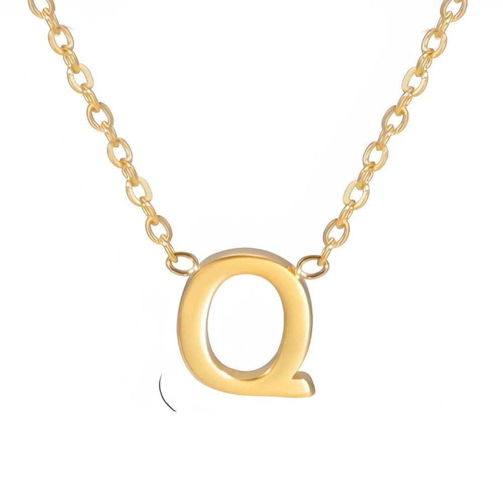 Chic Liebesbrief Gold Initialen Halskette