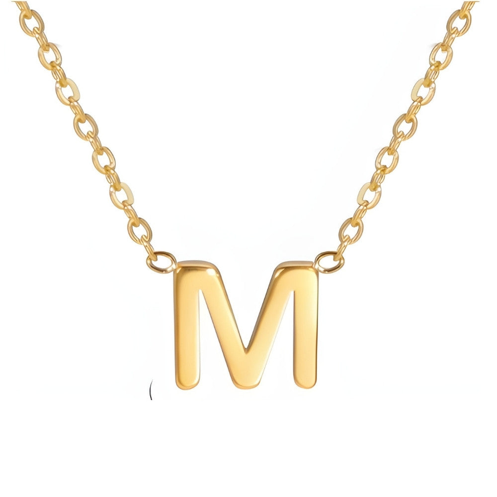Chic Liebesbrief Gold Initialen Halskette