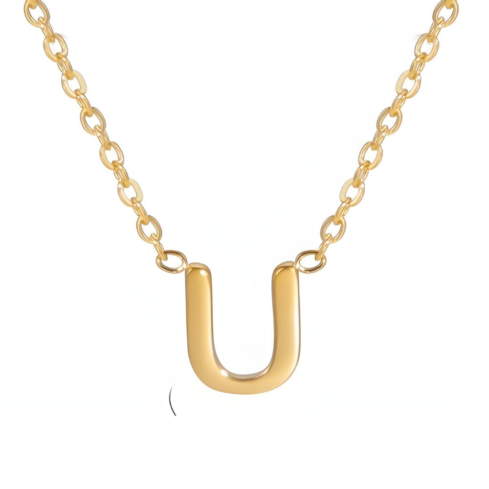 Chic Liebesbrief Gold Initialen Halskette