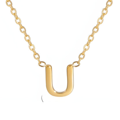 Chic Liebesbrief Gold Initialen Halskette