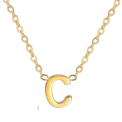 Chic Liebesbrief Gold Initialen Halskette