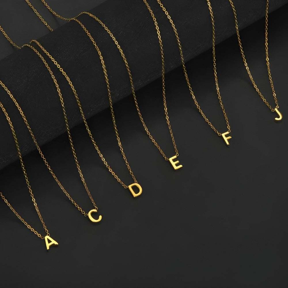 Chic Liebesbrief Gold Initialen Halskette