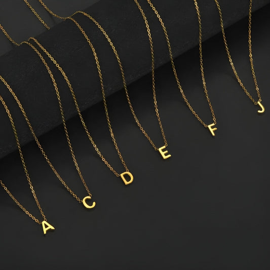 Chic Liebesbrief Gold Initialen Halskette