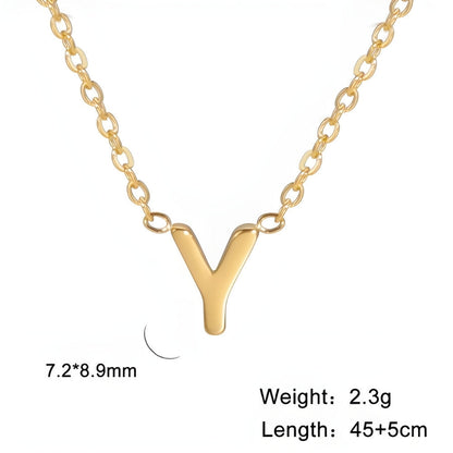Chic Liebesbrief Gold Initialen Halskette
