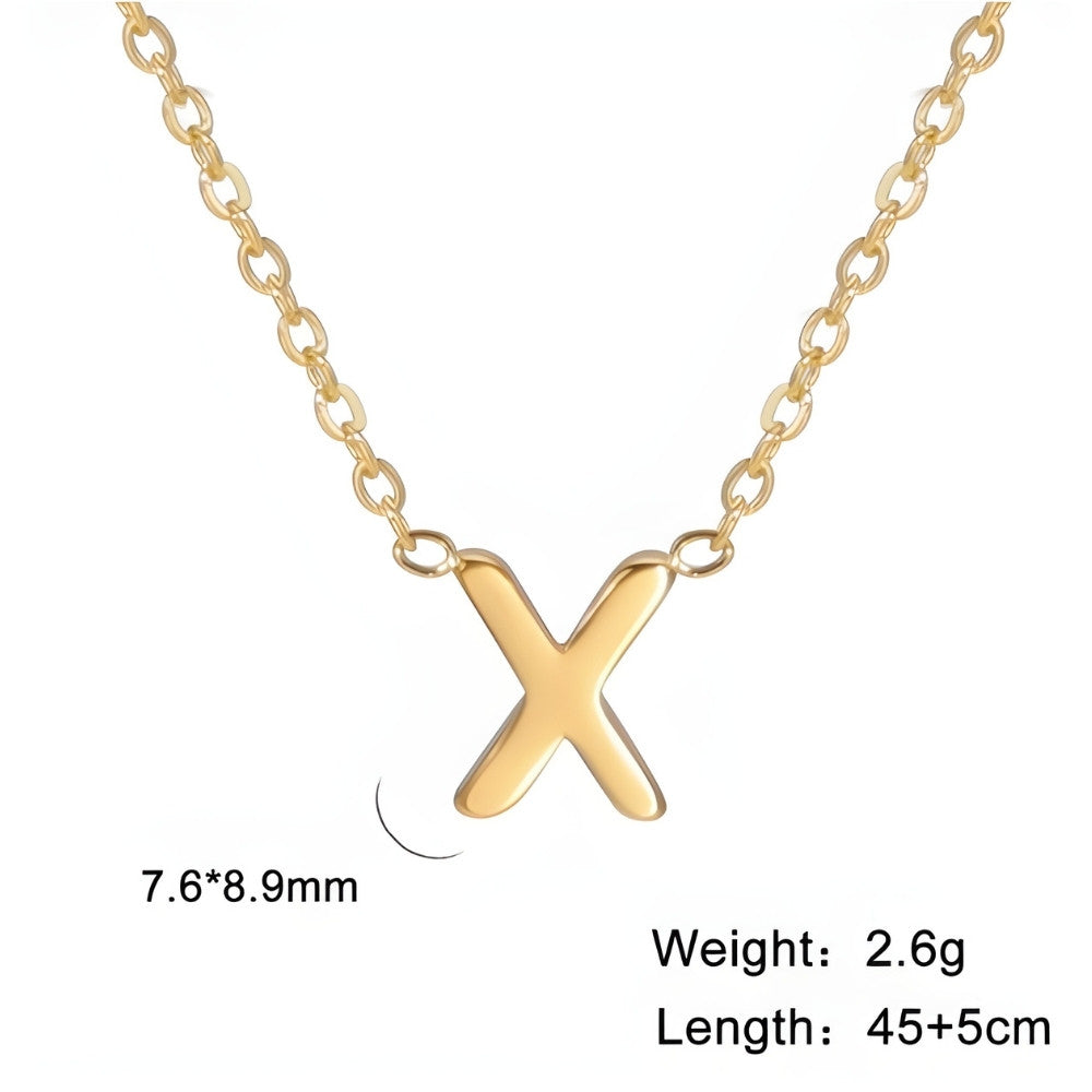 Chic Liebesbrief Gold Initialen Halskette