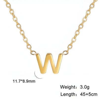 Chic Liebesbrief Gold Initialen Halskette