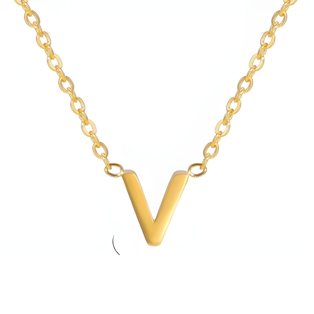 Chic Liebesbrief Gold Initialen Halskette