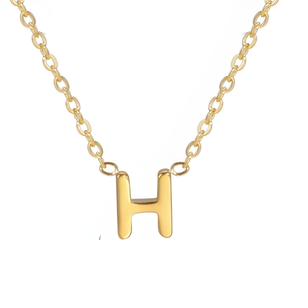 Chic Liebesbrief Gold Initialen Halskette