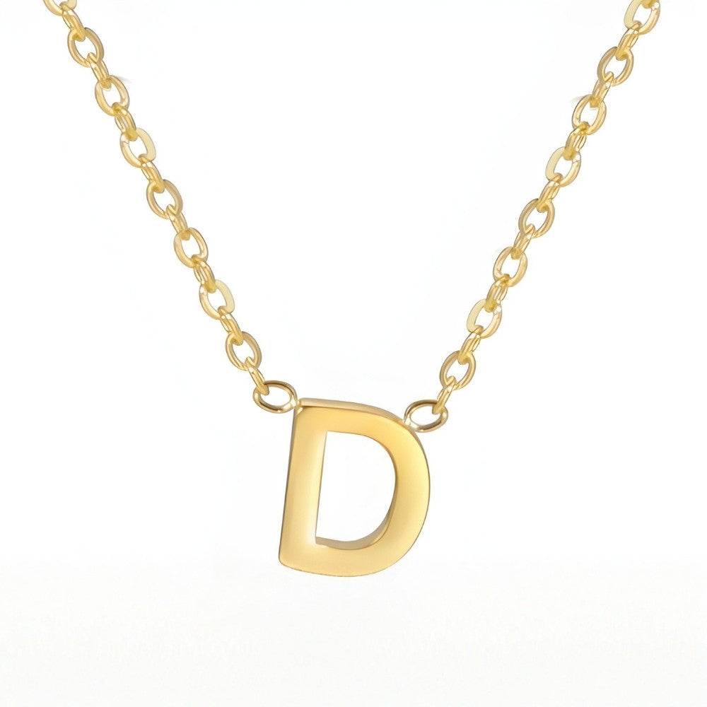 Chic Liebesbrief Gold Initialen Halskette