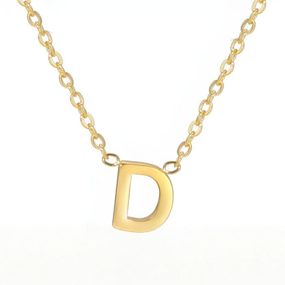 Chic Liebesbrief Gold Initialen Halskette