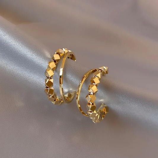 Elegante vergoldete cubic Ohrringe