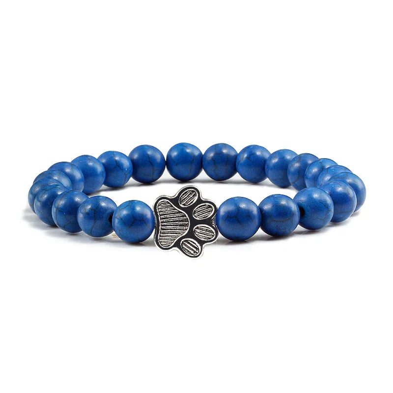 Perlen-Pfotenarmband – Naturstein-Design