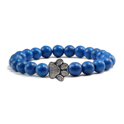 Perlen-Pfotenarmband – Naturstein-Design