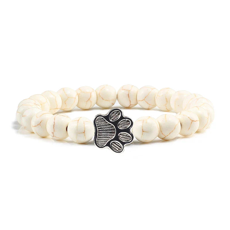 Perlen-Pfotenarmband – Naturstein-Design