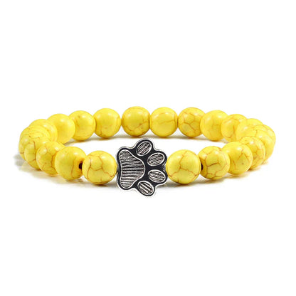 Perlen-Pfotenarmband – Naturstein-Design