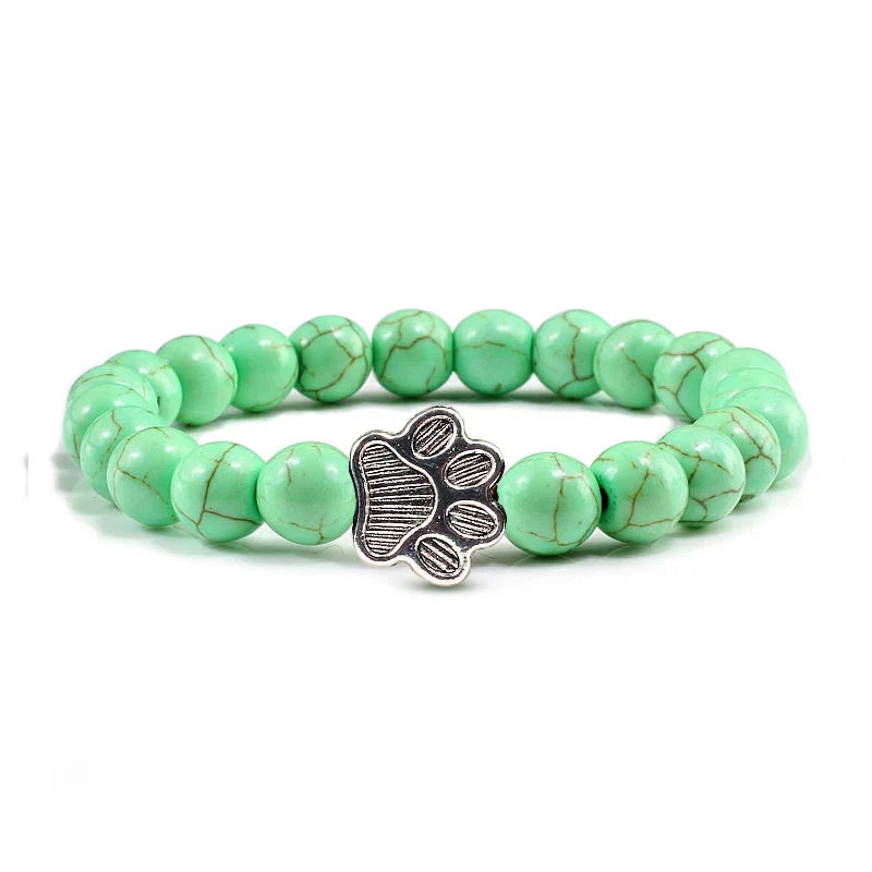 Perlen-Pfotenarmband – Naturstein-Design