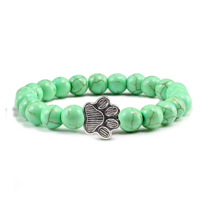 Perlen-Pfotenarmband – Naturstein-Design