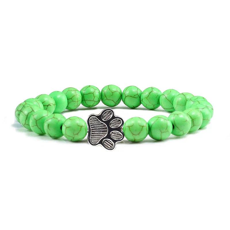Perlen-Pfotenarmband – Naturstein-Design